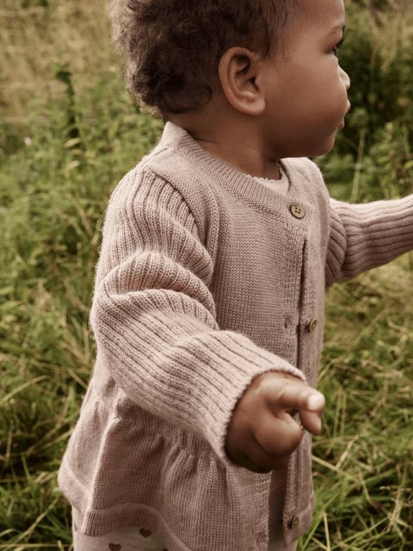 Nomo Nia Wool Ls Knit Cardigan - Fawn