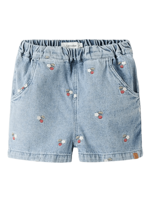 Hovedbilde Funda Loose Emb Shorts - Medium Blue Denim EMB