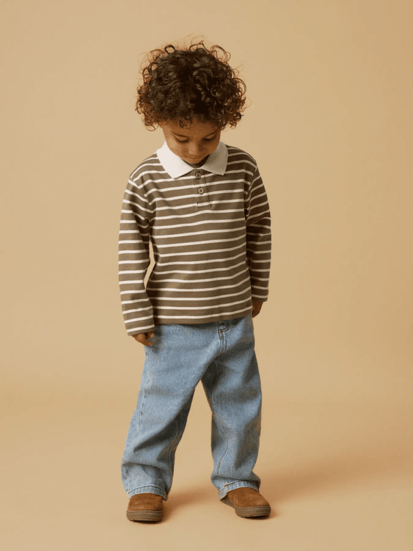 Limia Loose Polo Top - Kangaroo Turtledove 