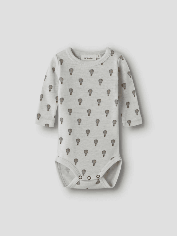 Noel Nor Wool Ls Slim Body - Oyster Mushroom Alrbaloon 
