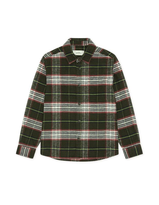 Check Overshirt  - Rosin Green