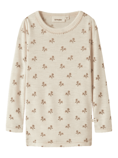 Hovedbilde Nalu Wo/Mo Ls Slim Top - Turtledove Flower   