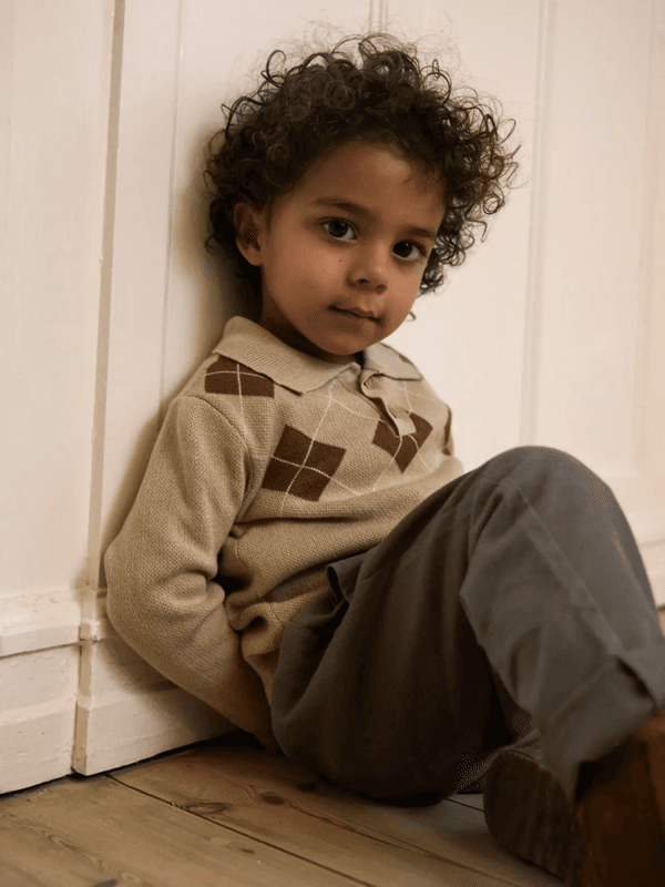 Ronan Knitt Polo - White Pepper