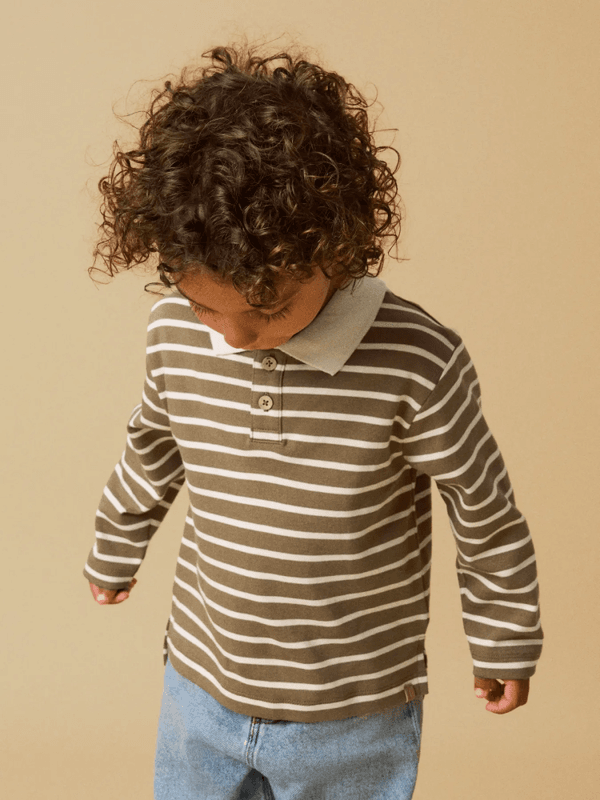 Limia Loose Polo Top - Kangaroo Turtledove 